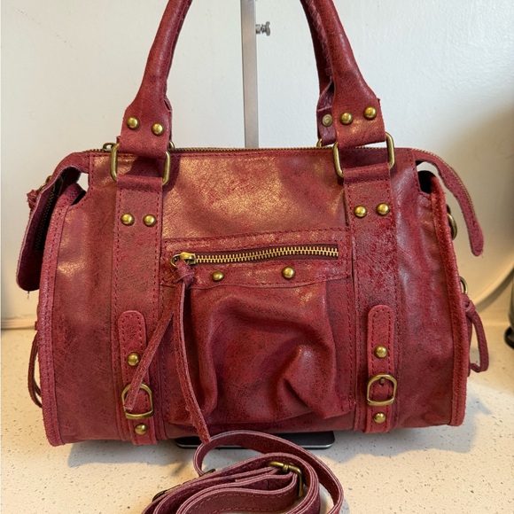 Red Leather Handbag - Picture 12 of 13